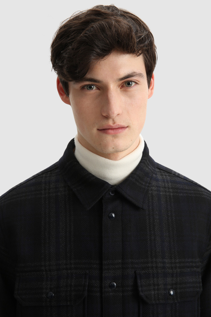 Chemise matelassée Alaskan à carreaux en laine italienne recyclée