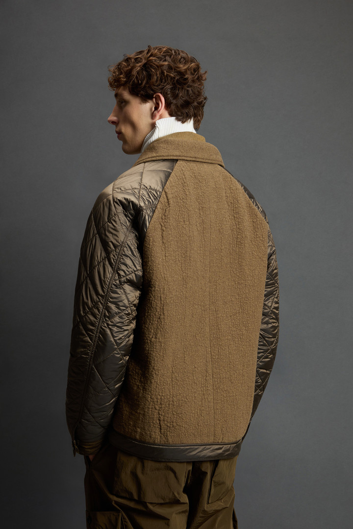 Hybrid Military Jacket in Cotton and Italian Wool Blend by Todd Snyder Brown photo 3 | Woolrich