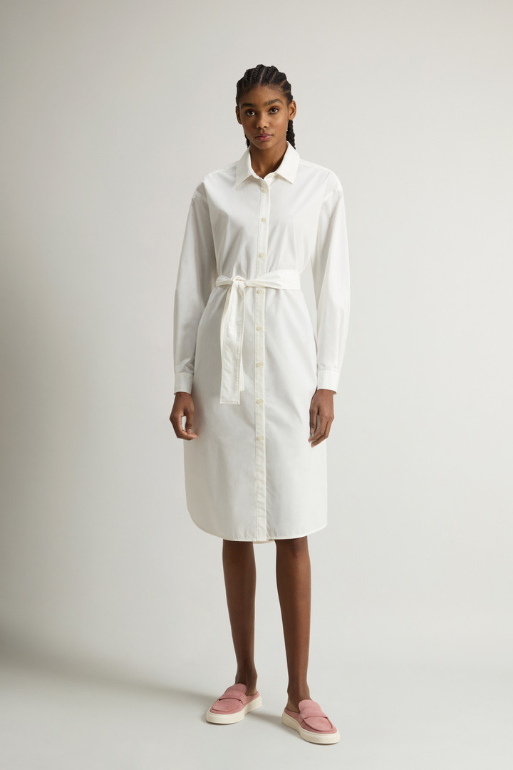 Woolrich Woman Pure Cotton Poplin Shirt Dress White Size XS