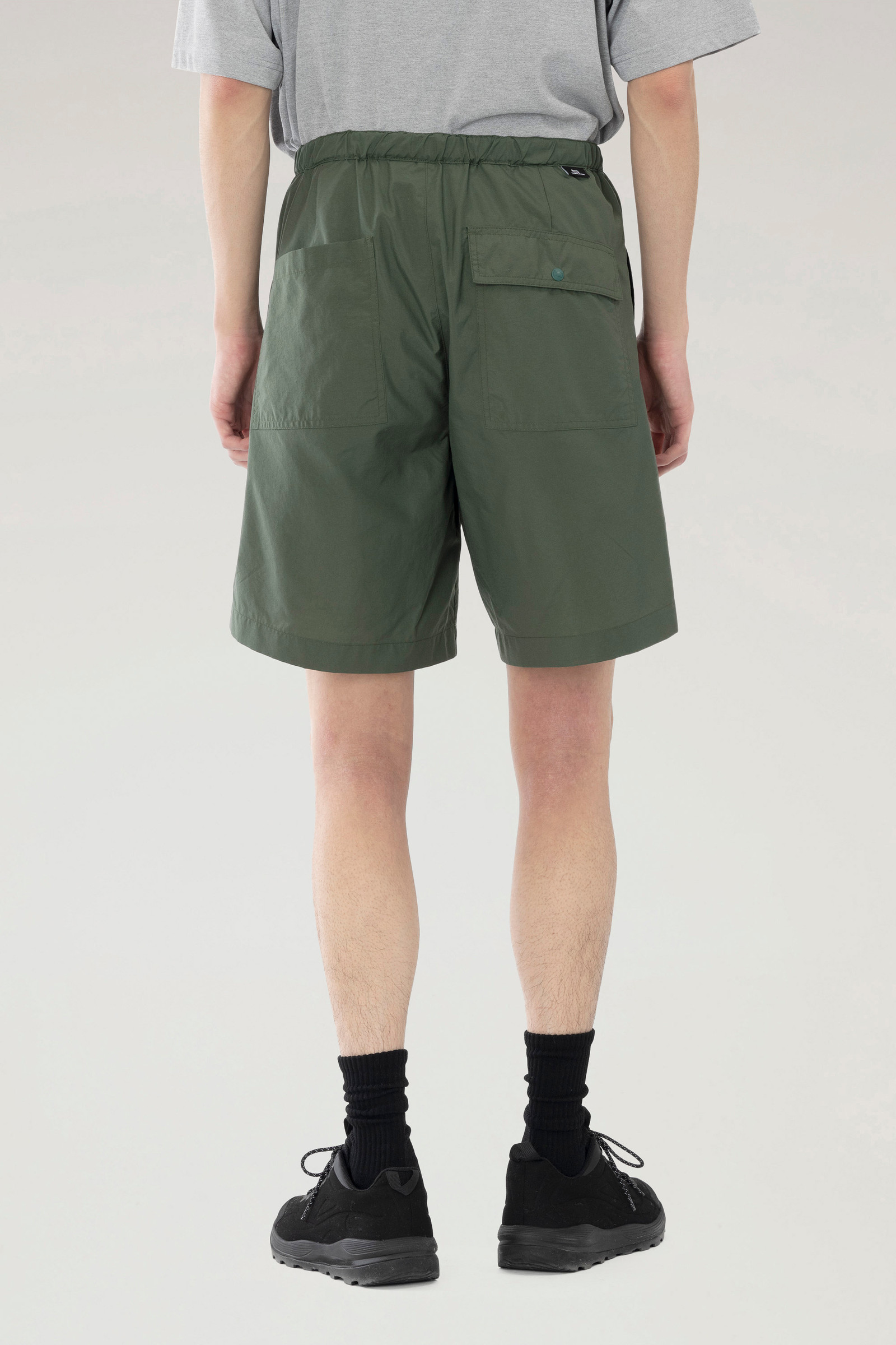 Ranch Shorts in Recycled Nylon Green photo 3 | Woolrich