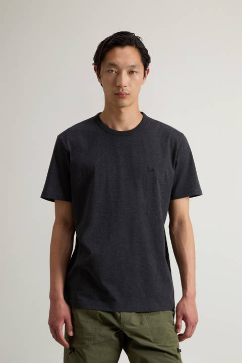 Pure Cotton Sheep T-shirt with Patch Gray | Woolrich