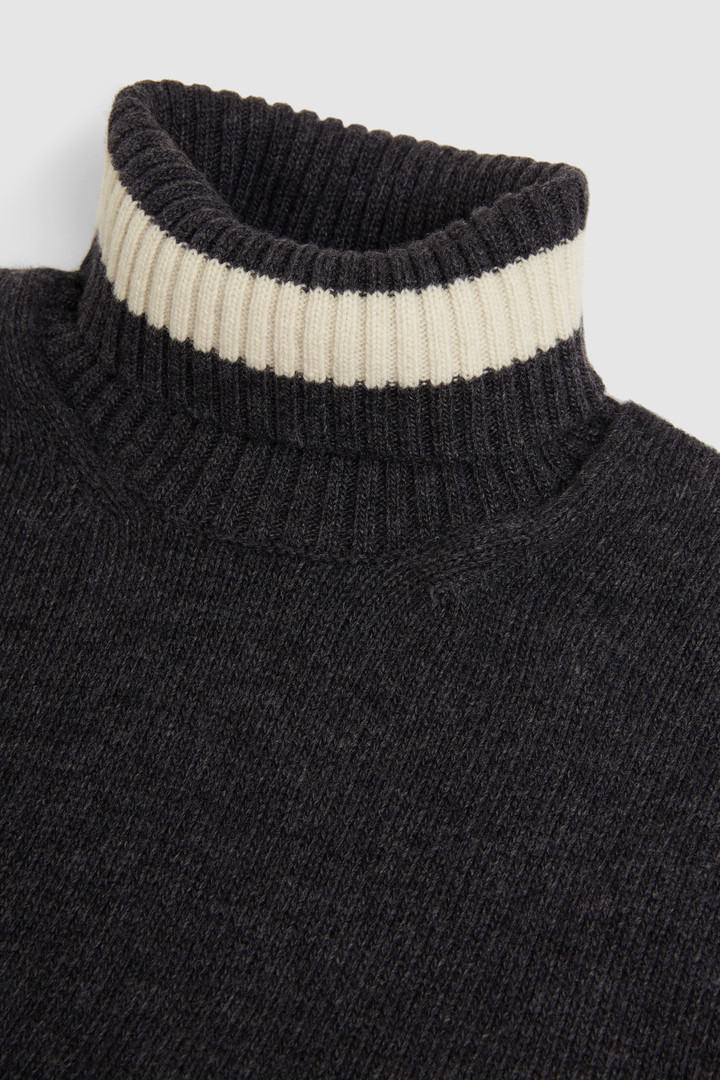 Color-block woolen coltrui
