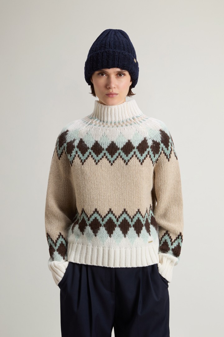 Trui met Fair Isle-patroon van wolmix en mohair Wit photo 1 | Woolrich
