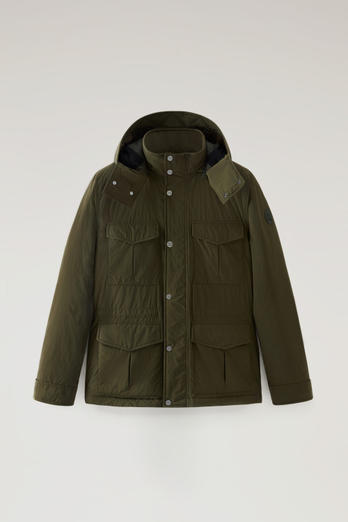 Aleutian Field Jacket in Taslan Nylon with Detachable Hood Green | Woolrich