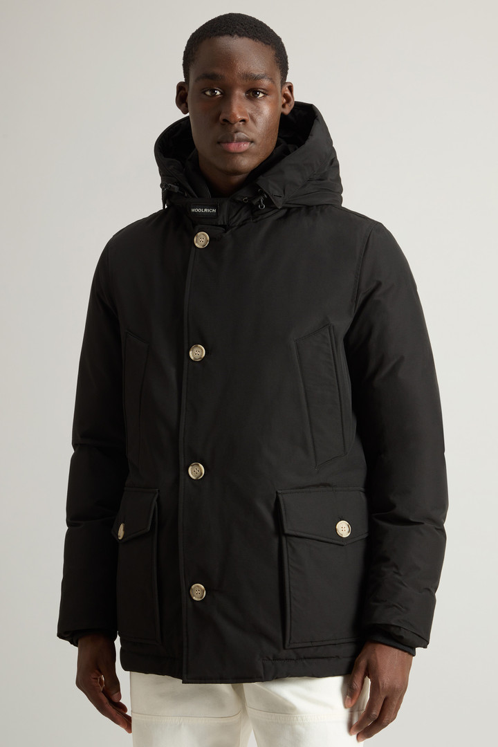 Arctic Anorak in Ramar Cloth with Detachable Fur Black photo 4 | Woolrich