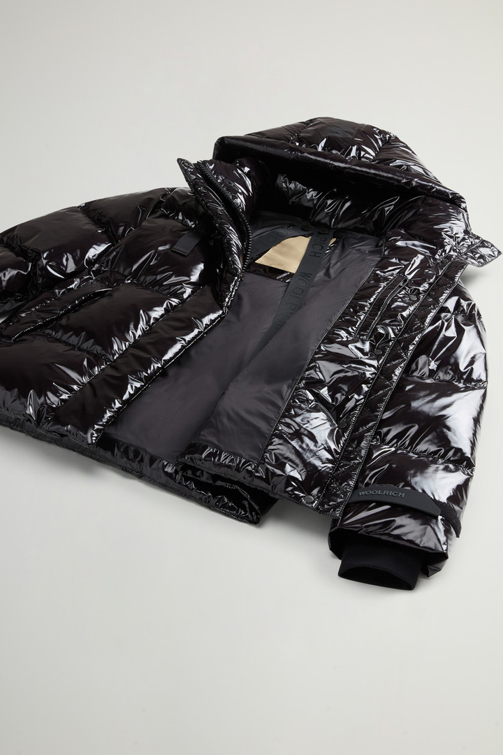 Short Quilted Parka in Glossy Nylon Black photo 10 | Woolrich