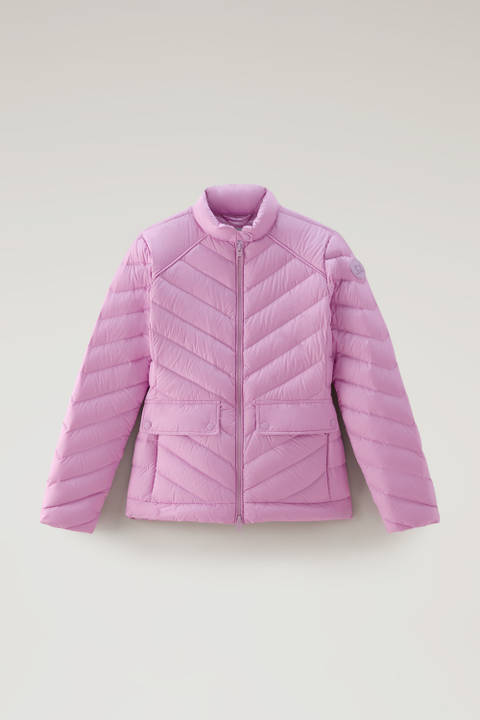 Short Padded Jacket with Chevron Quilting Pink photo 2 | Woolrich