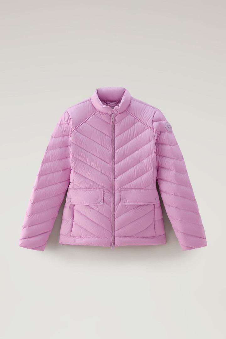Short Padded Jacket with Chevron Quilting Pink photo 5 | Woolrich