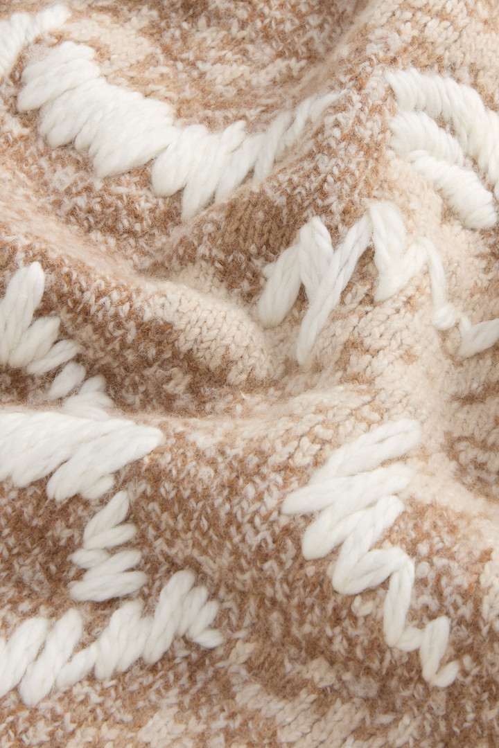 Pullover mit Rundhalsausschnitt aus Wollmischung mit Jacquardmuster by Todd Snyder Beige photo 10 | Woolrich