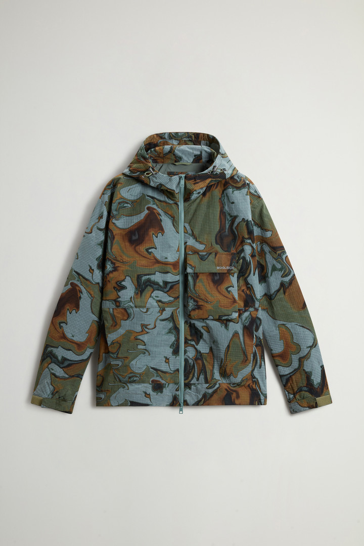 Jacke aus Ripstop-Nylon Olmetex in Batikoptik by Todd Snyder Grün photo 5 | Woolrich