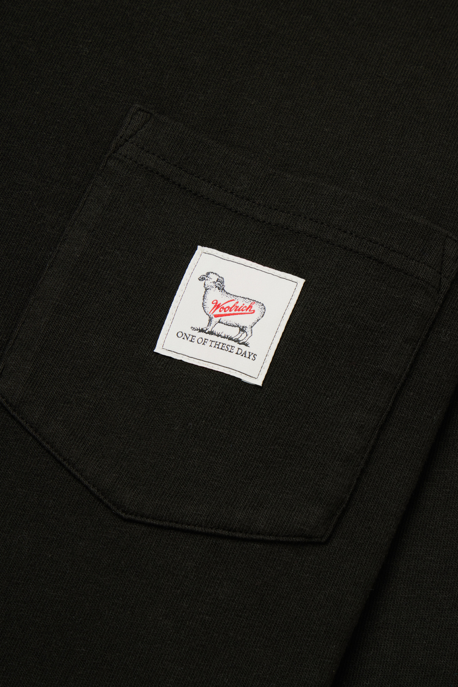 T-shirt a maniche lunghe in puro cotone - One Of These Days / Woolrich nero photo 7 | Woolrich