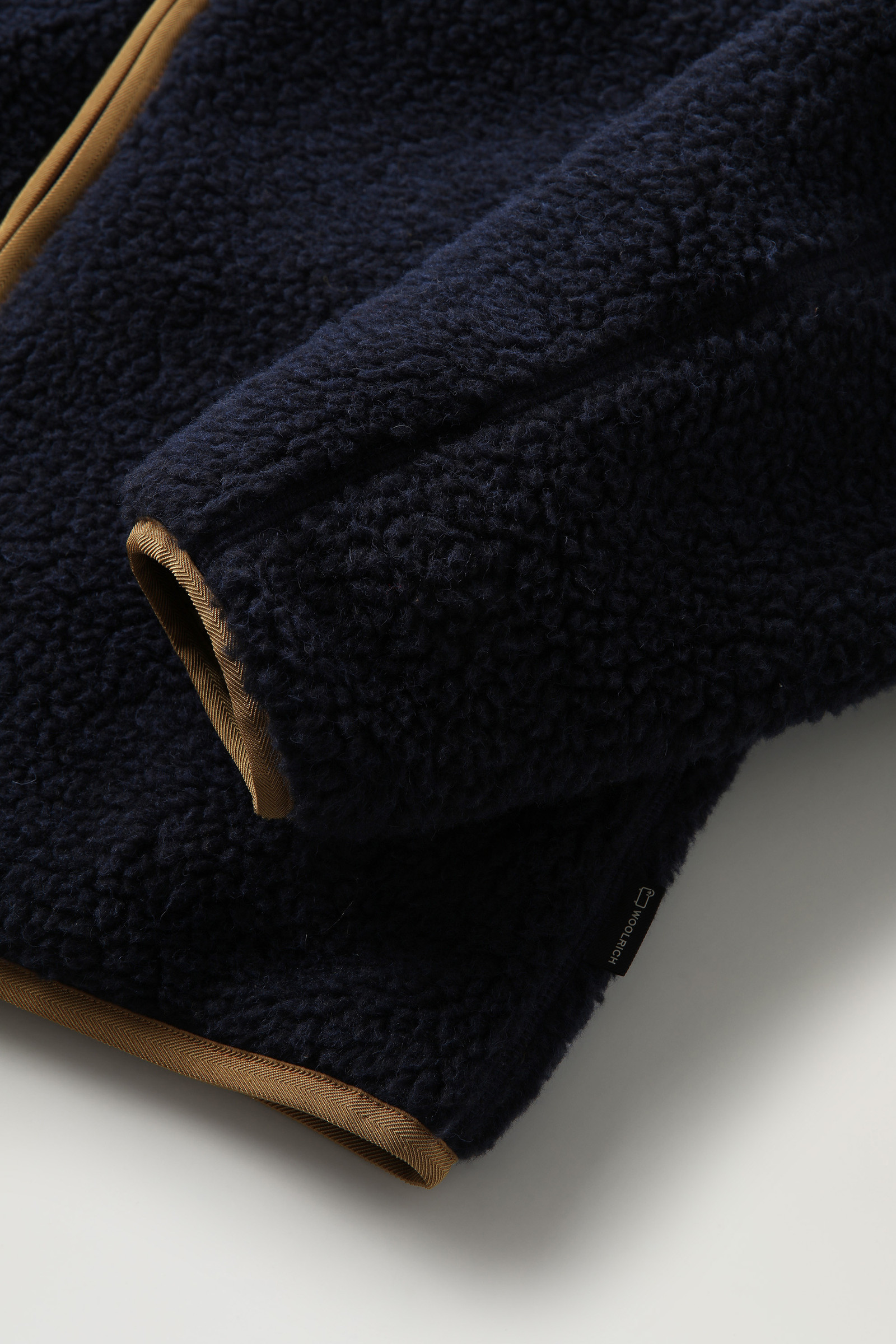 Reversible Curly Fleece in Sherpa and Taslan nylon - Men - Blue