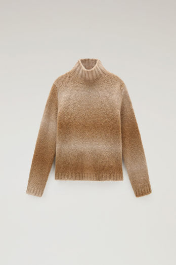 Turtleneck Sweater in Alpaca Blend with Dégradé Effect Beige | Woolrich