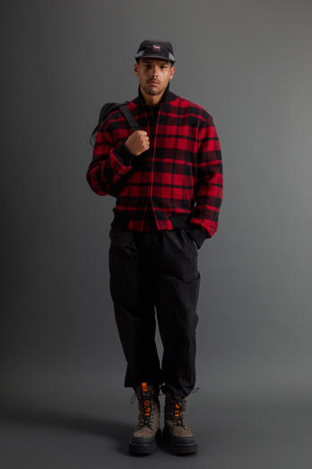 Bomber Jacket in Recycled Italian Wool Blend Red photo 1 | Woolrich