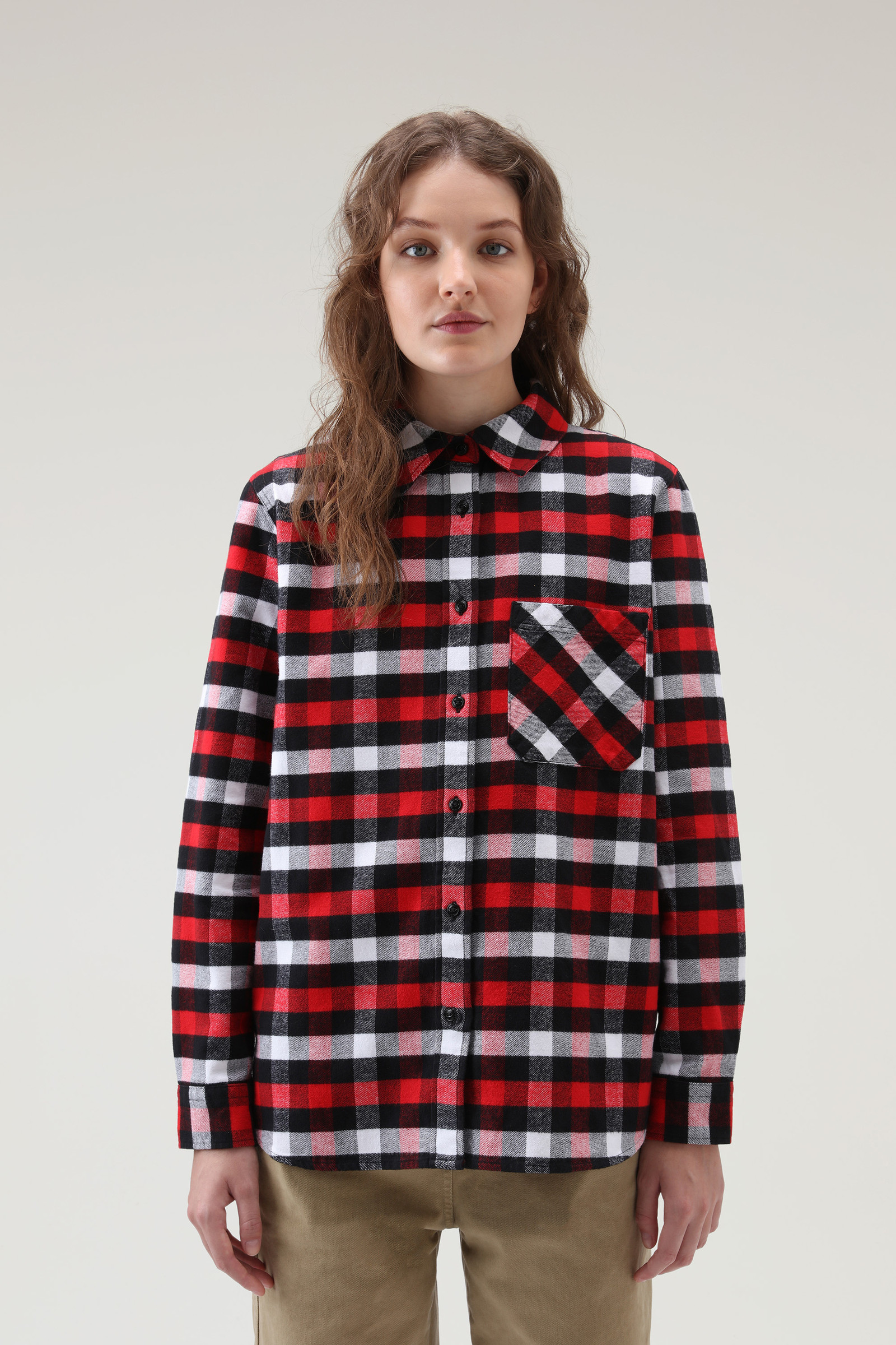 Women's Traditional Check Flannel Red | USA