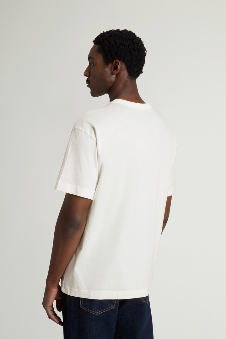 T-Shirt in Pure Cotton with Logo White photo 3 | Woolrich