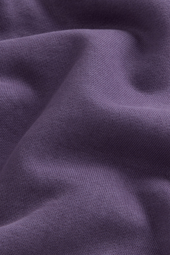Teen Girls’ Garment-Dyed Cropped Hoodie in Pure Cotton Purple photo 3 | Woolrich