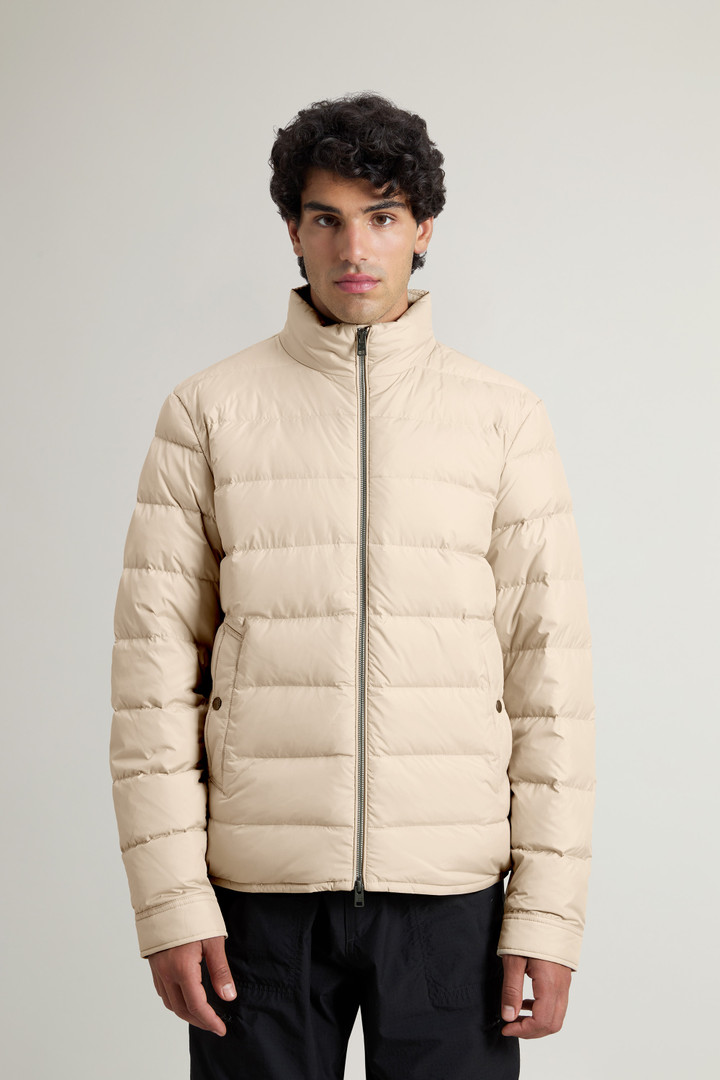 Lightweight Down Jacket in Microfiber Beige photo 1 | Woolrich