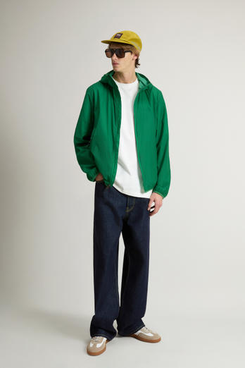 Ultralight Hooded Jacket in Light Mini Ripstop Green | Woolrich