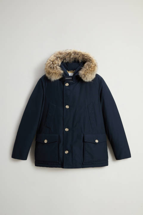 Arctic Anorak in Ramar Cloth with Detachable Fur Blue photo 2 | Woolrich