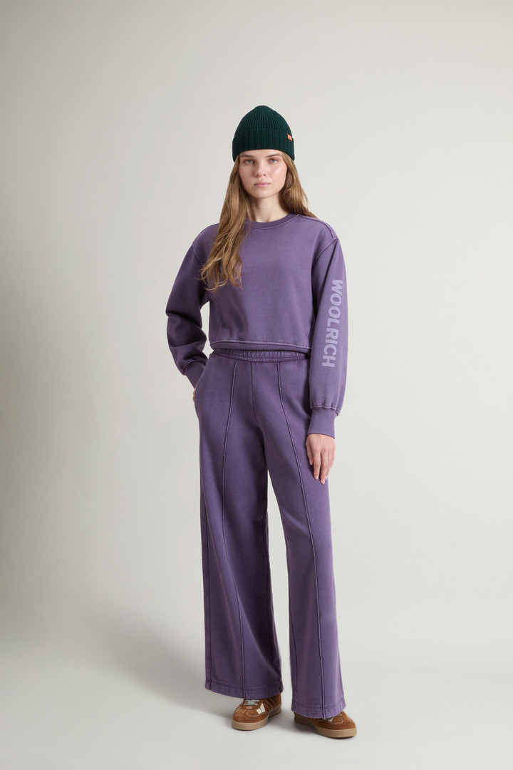 Pantaloni da ragazza in puro cotone felpato tinti in capo Viola photo 1 | Woolrich