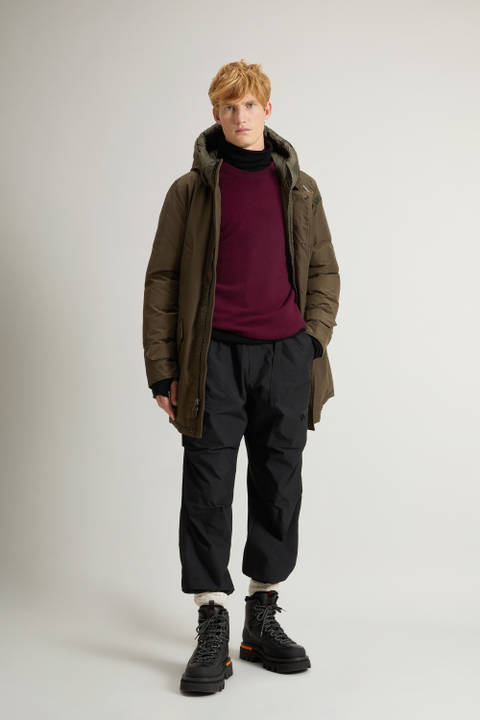 Polar Parka in Ramar Cloth with High Collar Green | Woolrich