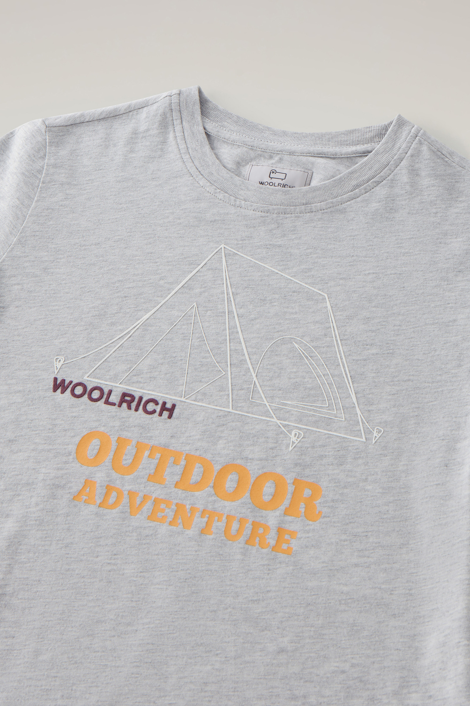 Boys' Tee in Pure Cotton with Print Grey photo 3 | Woolrich