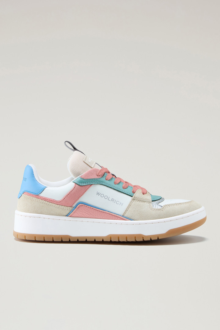 Classic Multicolor Basketball Sneakers in Suede Beige photo 1 | Woolrich
