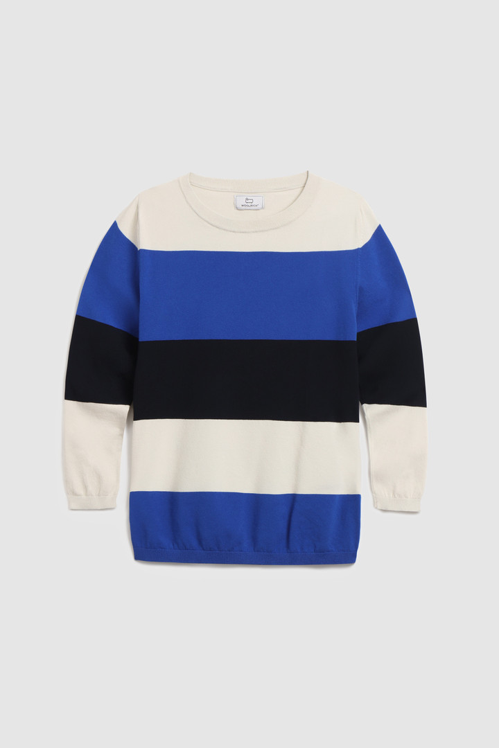 Jersey de cuello redondo con manga 3/4 azul photo 4 | Woolrich