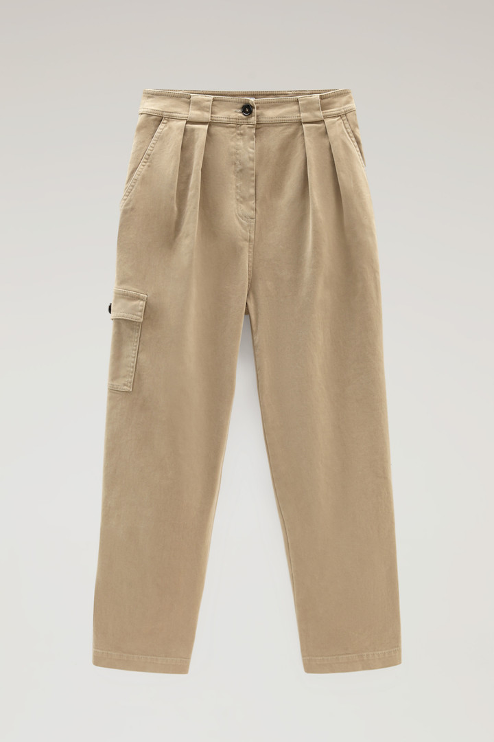 Cotton Twill Cargo Pants Beige photo 1 | Woolrich