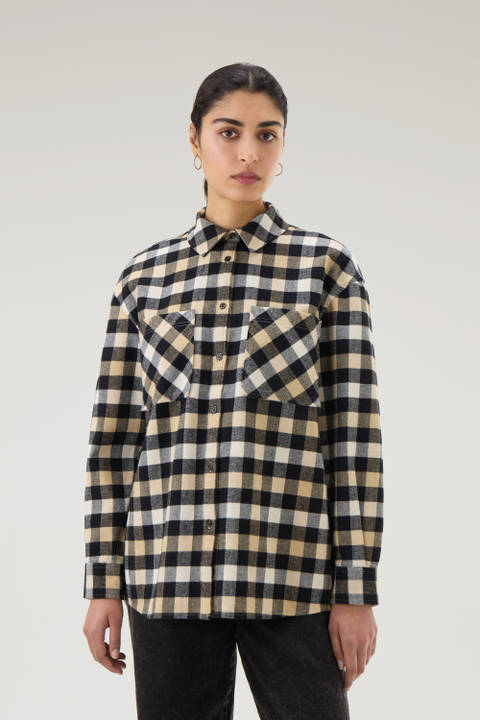Flannel Check Shirt Beige | Woolrich