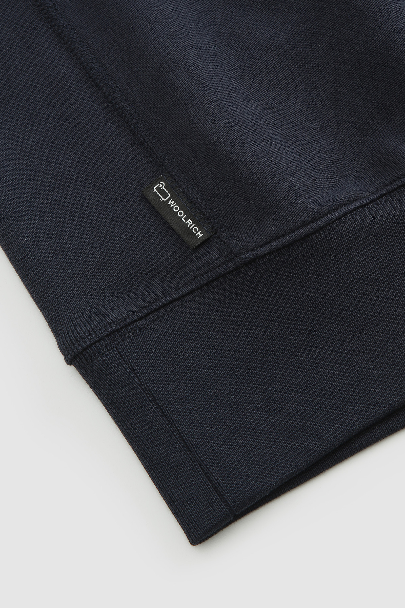 Sudadera de cuello redondo con logotipo frontal bordado azul photo 8 | Woolrich