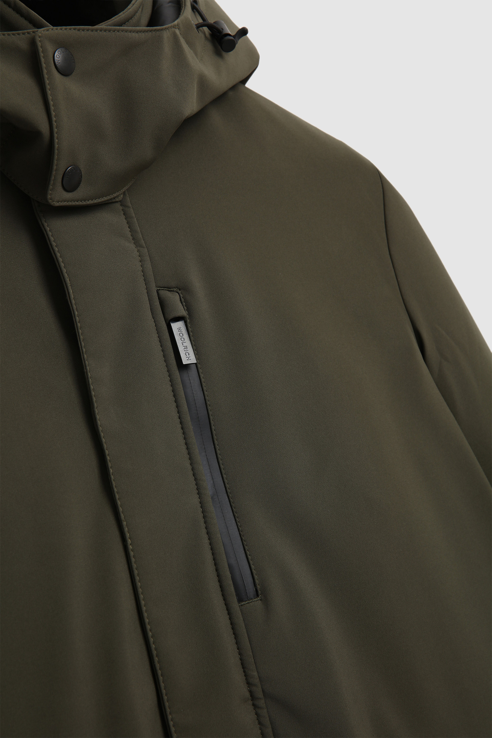 Barrow Mac Soft Shell Jacket with Removable Hood Green photo 9 | Woolrich