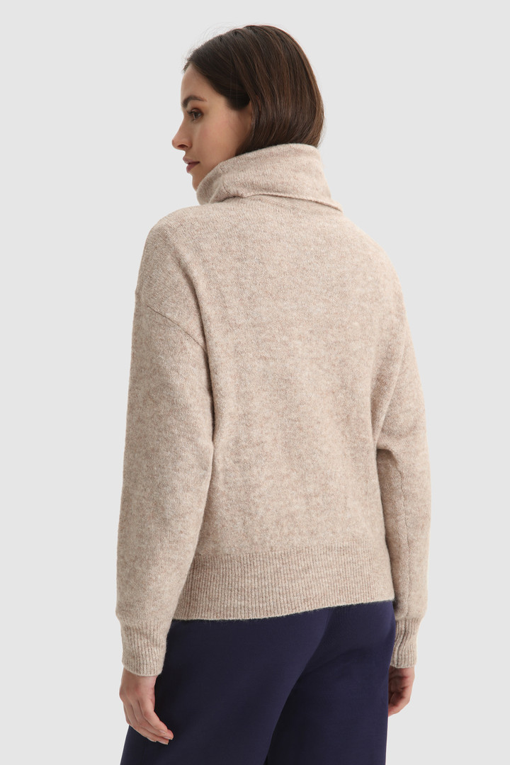 Stretch Turtleneck Sweater in wool blend