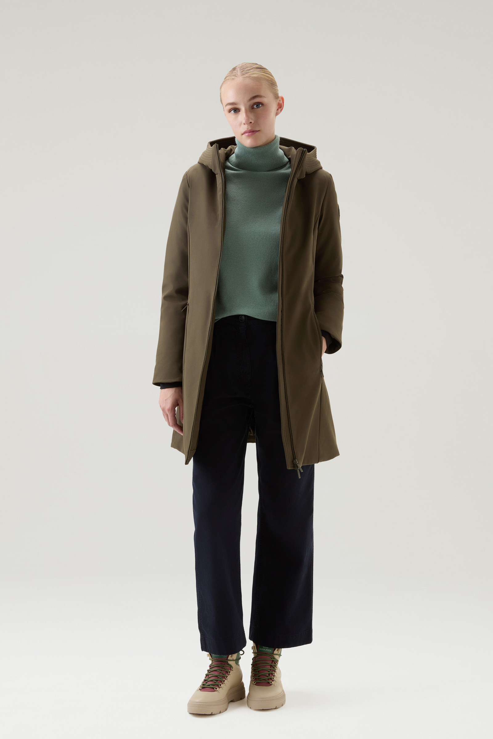 Firth Parka in Tech Softshell Green photo 2 | Woolrich