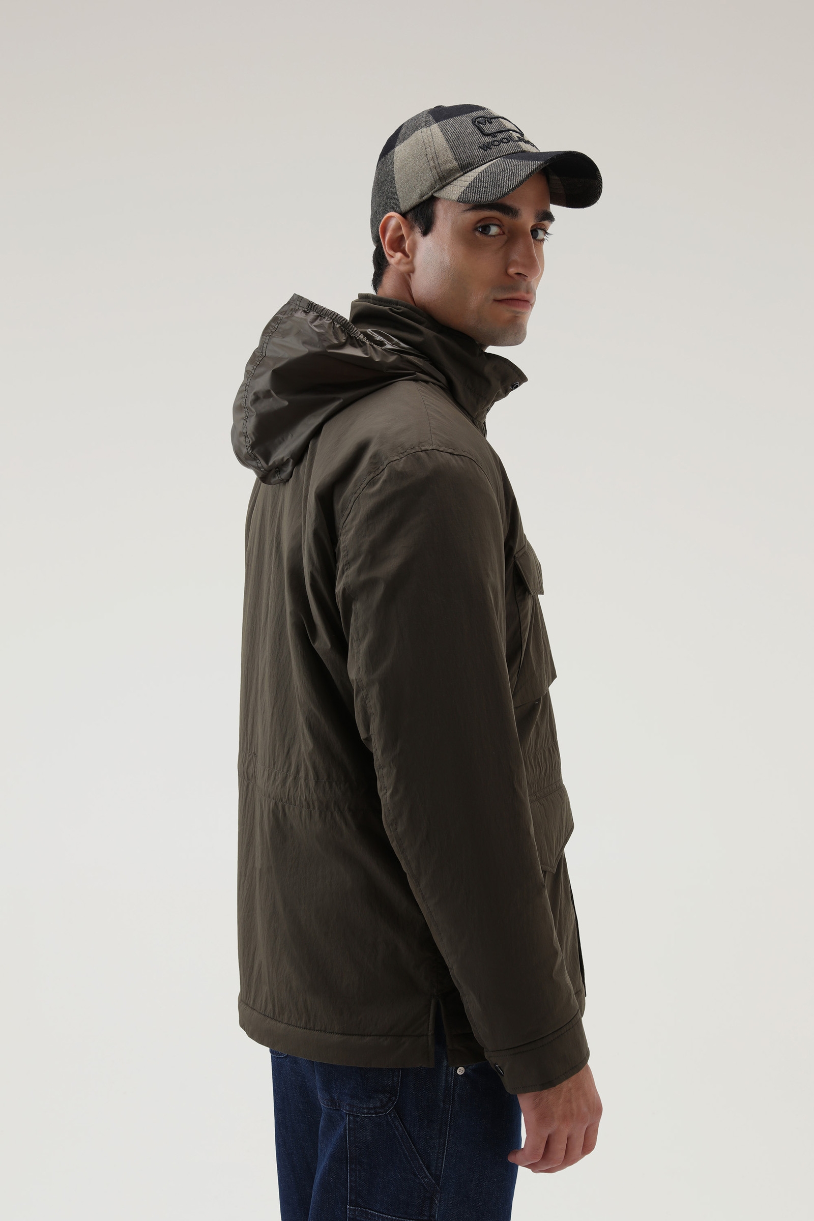 Ripstop-Feld-Jacke mit recyceltem Sherpa-Futter Grün photo 4 | Woolrich
