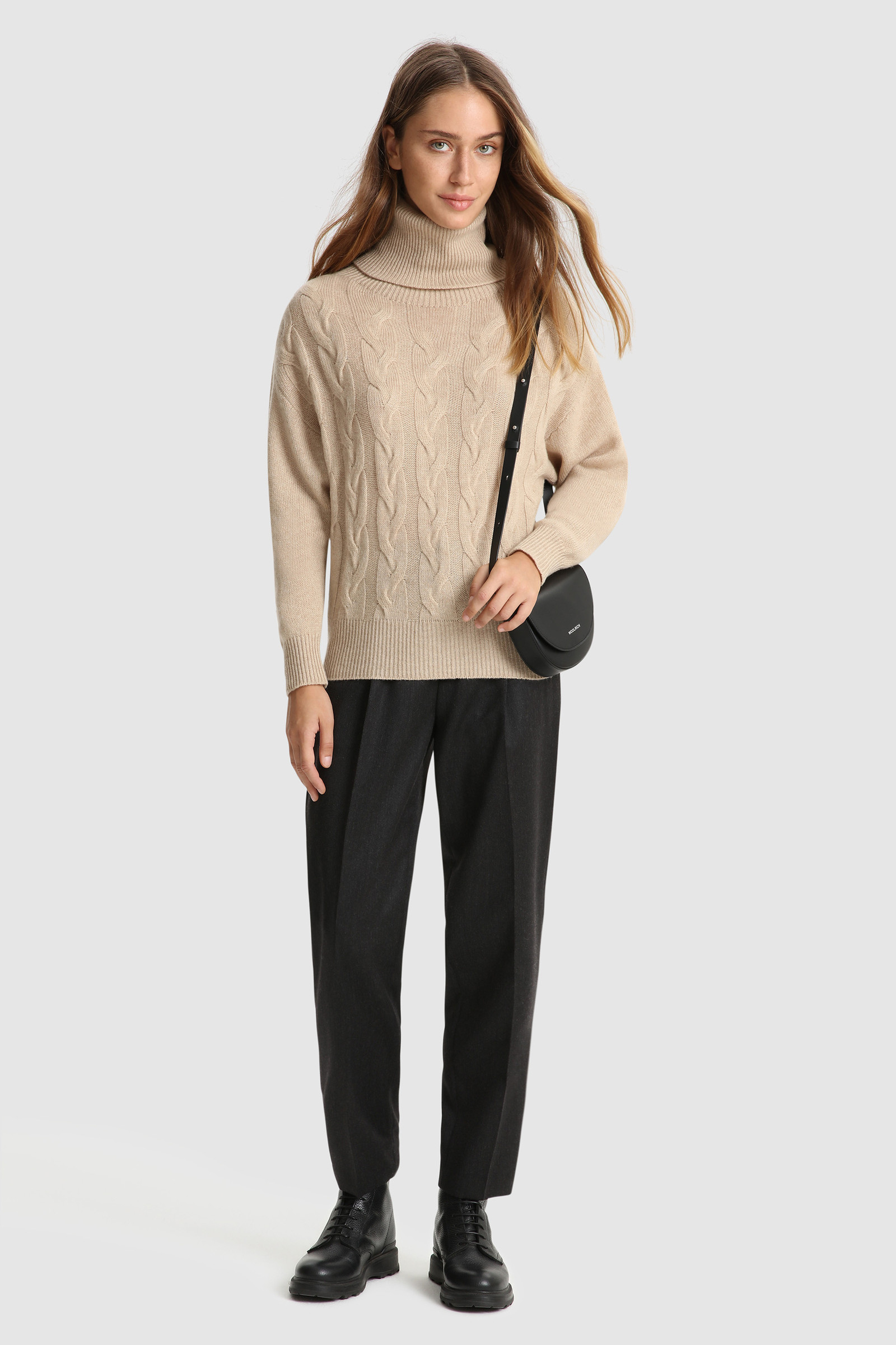 Cashmere Turtleneck Sweater Beige photo 2 | Woolrich