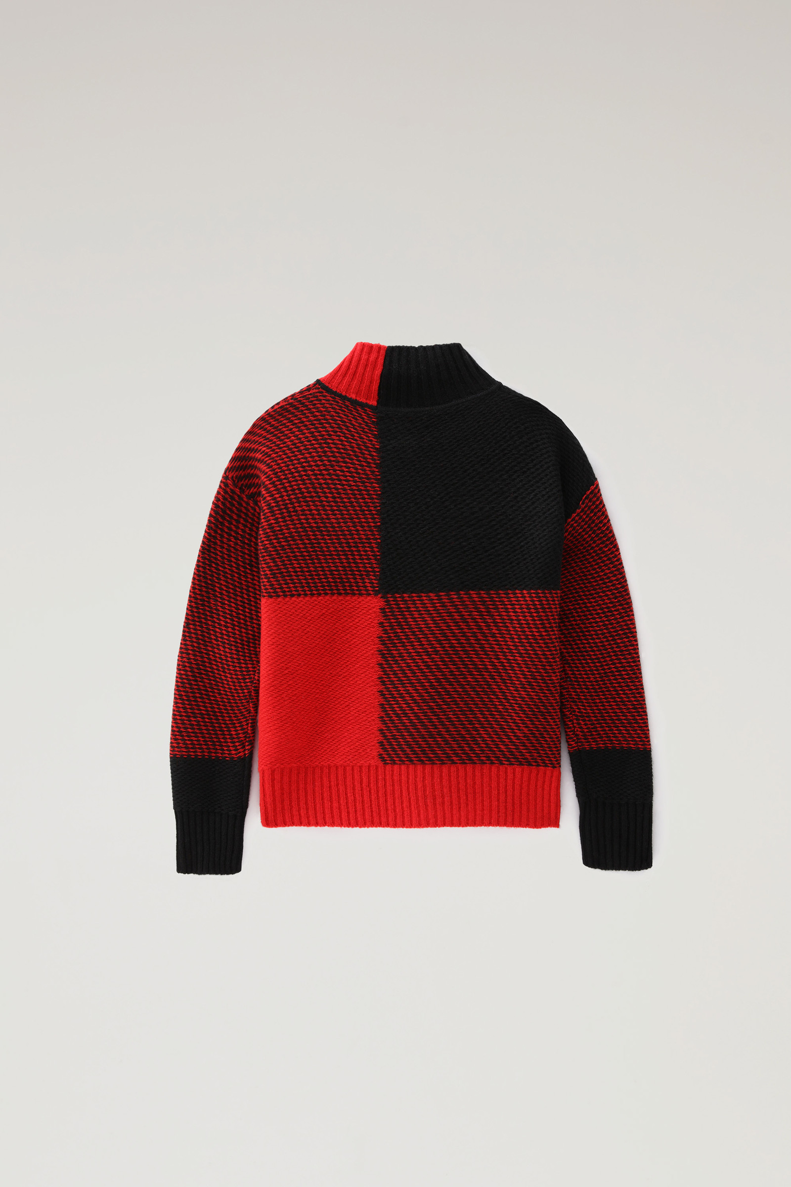 Karierter Rollkragenpullover für Mädchen aus Merinowollmischung mit Karomuster rot photo 6 | Woolrich