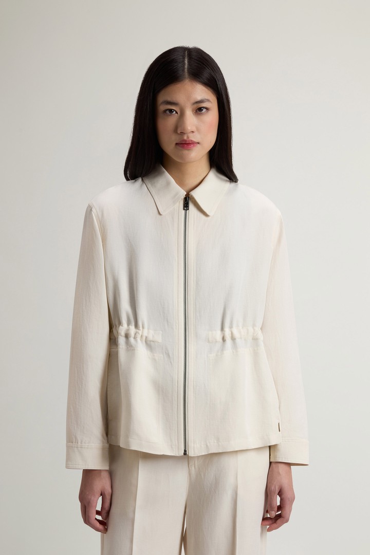 LYOCELL LINEN OVERSHIRT White photo 1 | Woolrich