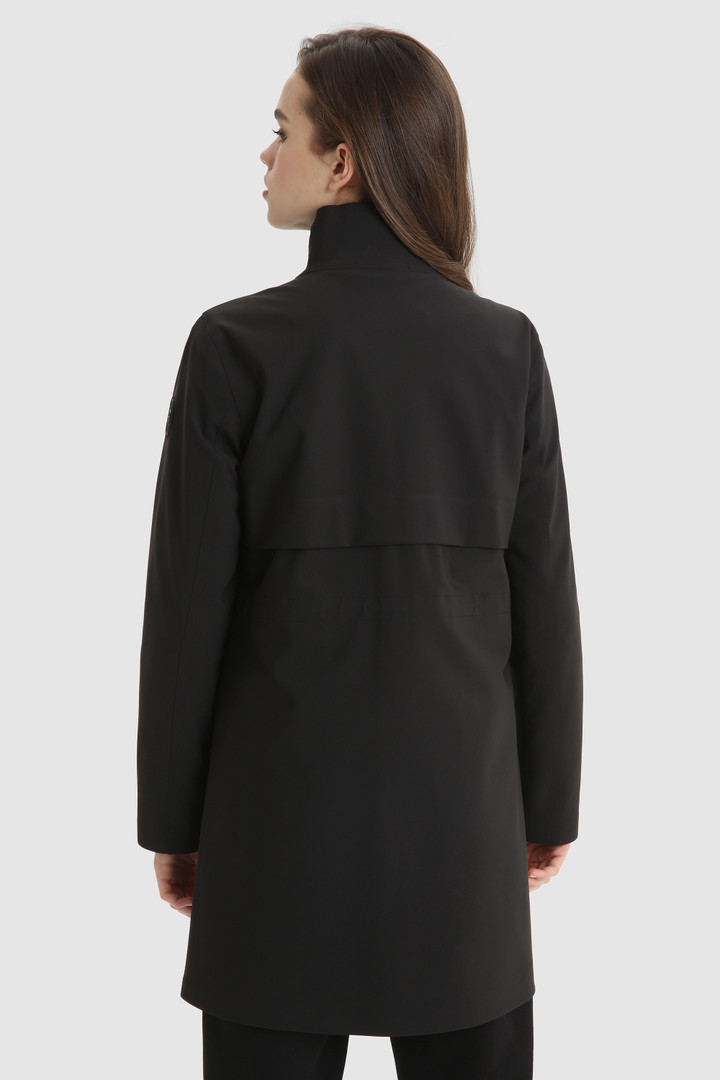 Lange Jacke Pequea aus Stretch-Jersey Schwarz photo 3 | Woolrich