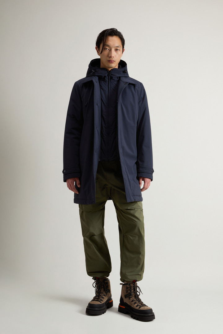 2-In-1 Stretch Nylon Overcoat Blue photo 2 | Woolrich