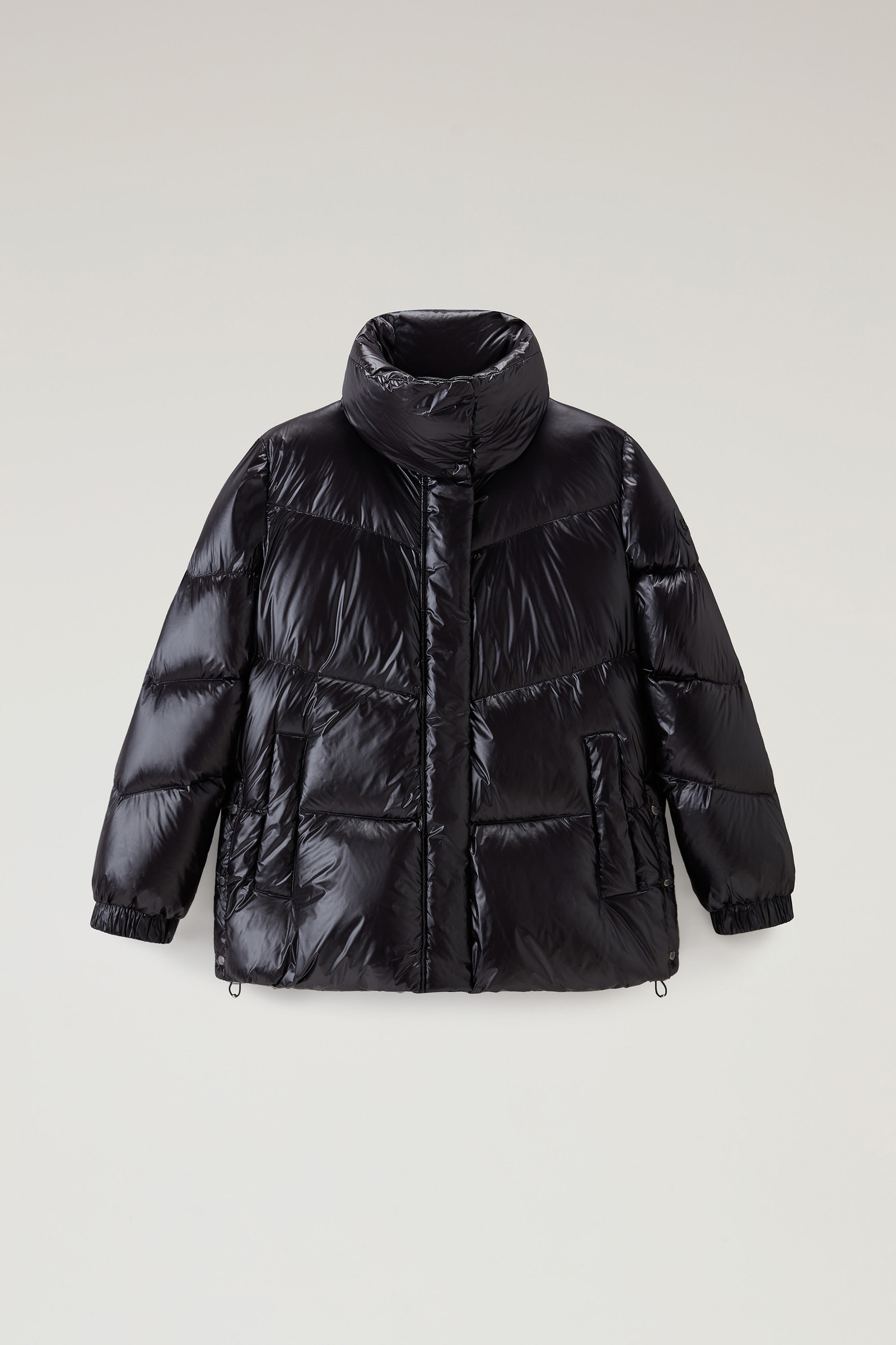 Aliquippa Down Jacket in Glossy Nylon Black | Woolrich USA