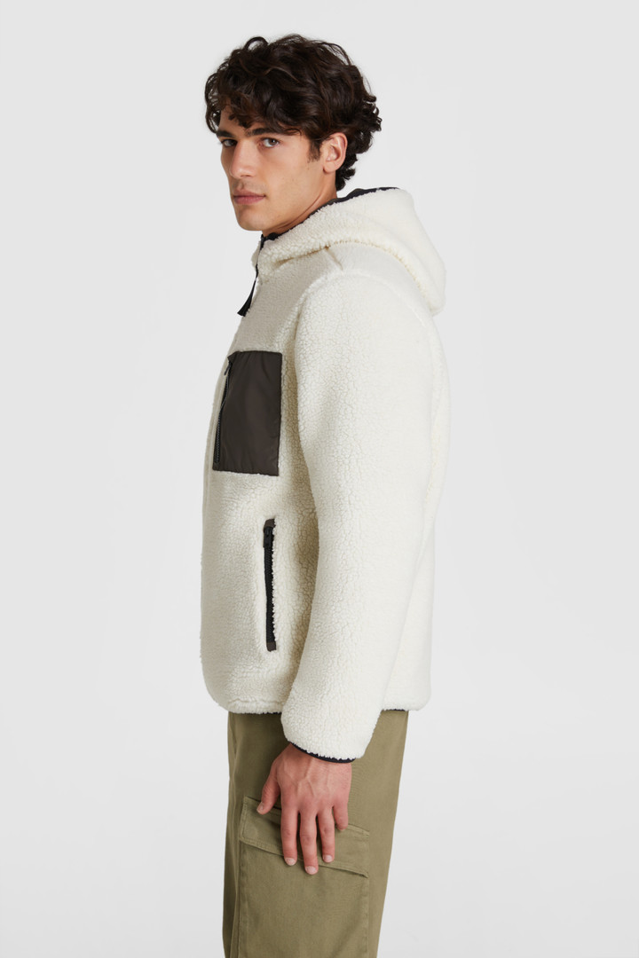 Felpa reversibile in sherpa