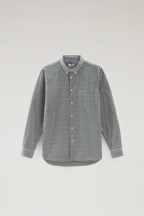 Madras-Shirt aus reiner karierter Baumwolle Blau photo 2 | Woolrich