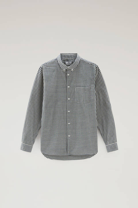 Checked Madras Shirt in Pure Cotton Blue photo 2 | Woolrich