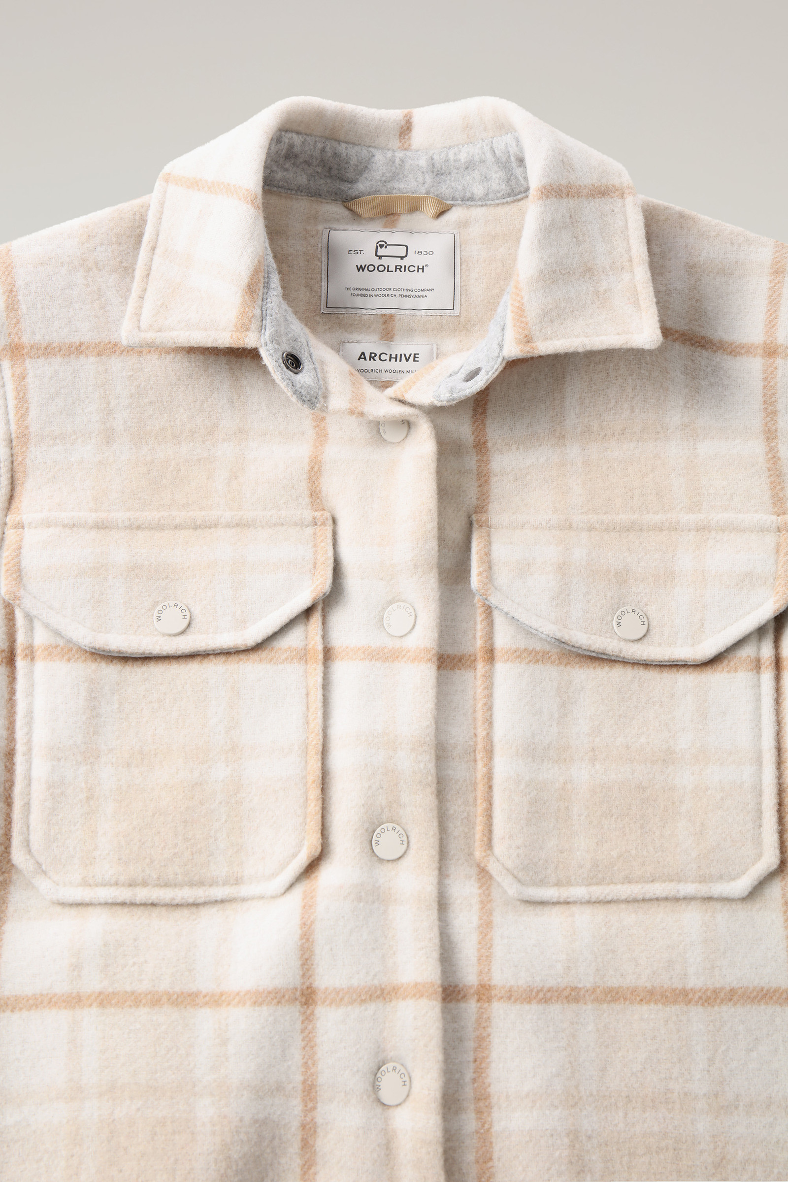 Giacca a camicia in misto cotone e lana giallo photo 6 | Woolrich