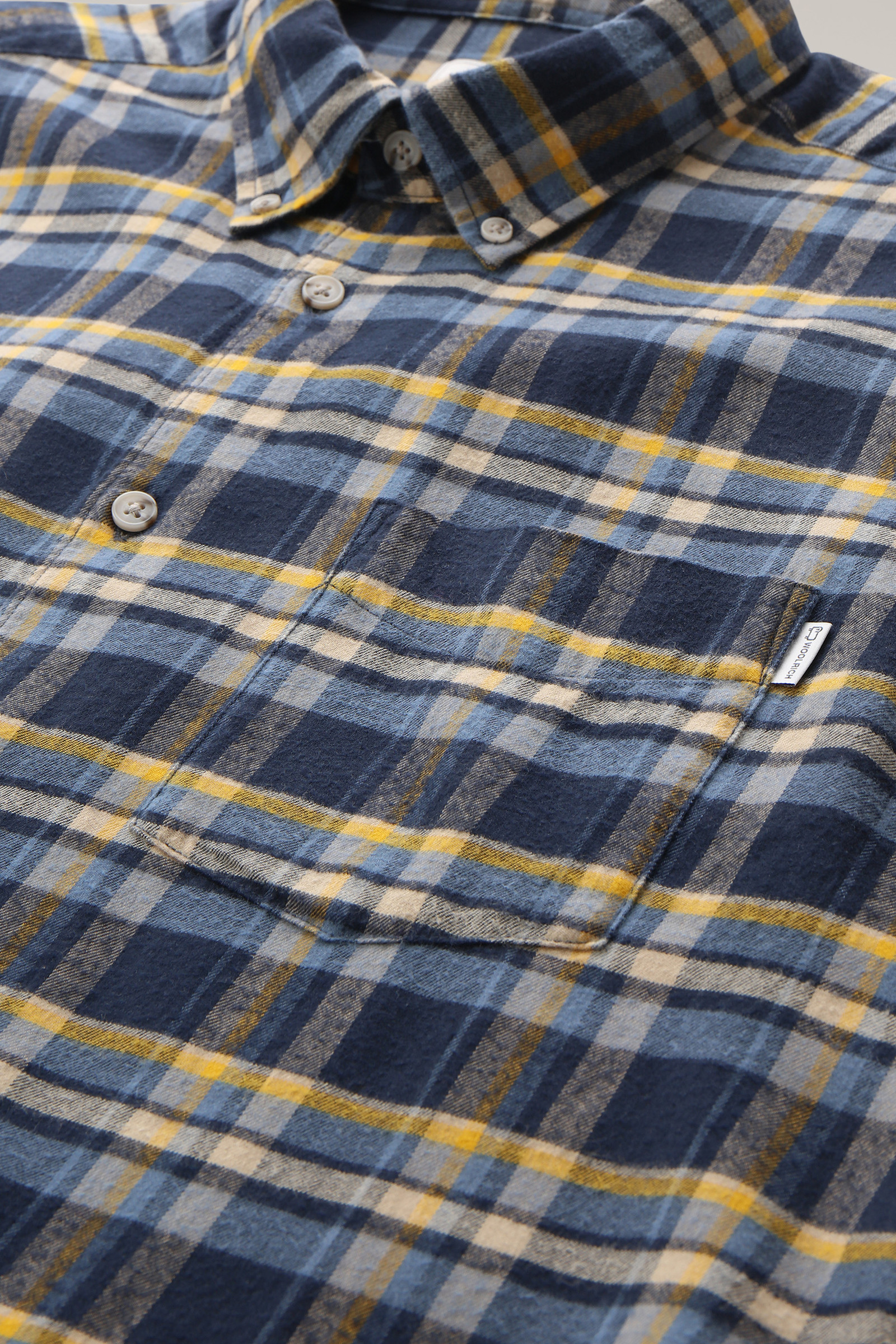 Leichtes Flanell-Shirt mit Madras-Muster Gelb photo 7 | Woolrich