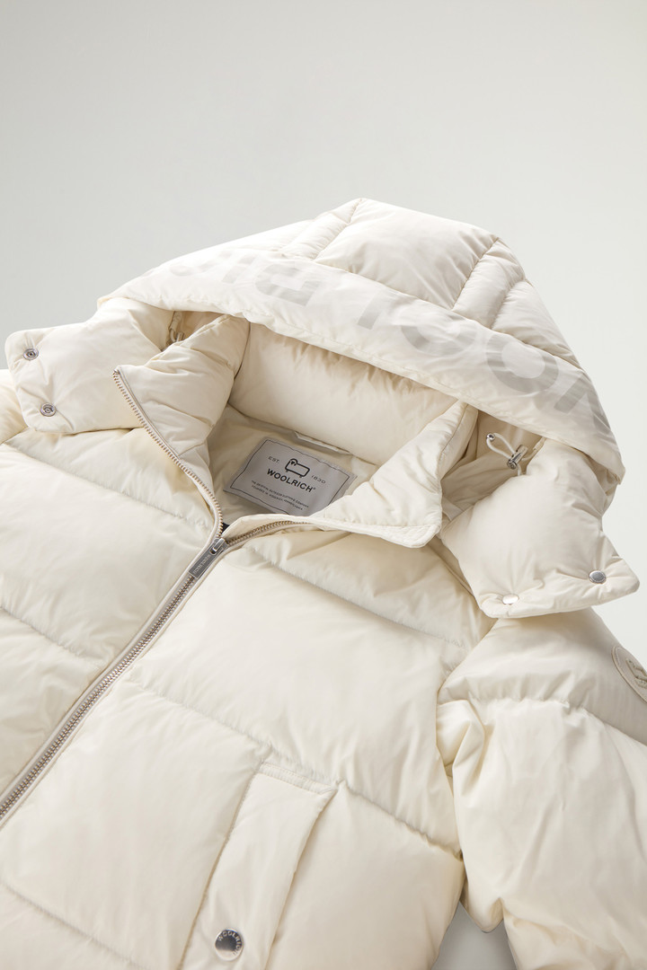 Short Alsea Down Jacket in Stretch Nylon with Detachable Hood White photo 7 | Woolrich