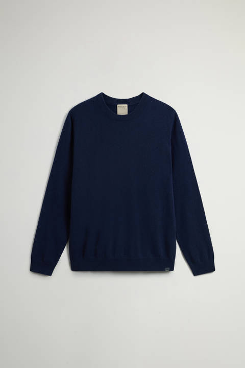 Pullover mit Rundhalsausschnitt aus reiner Kaschmirwolle Blau photo 2 | Woolrich