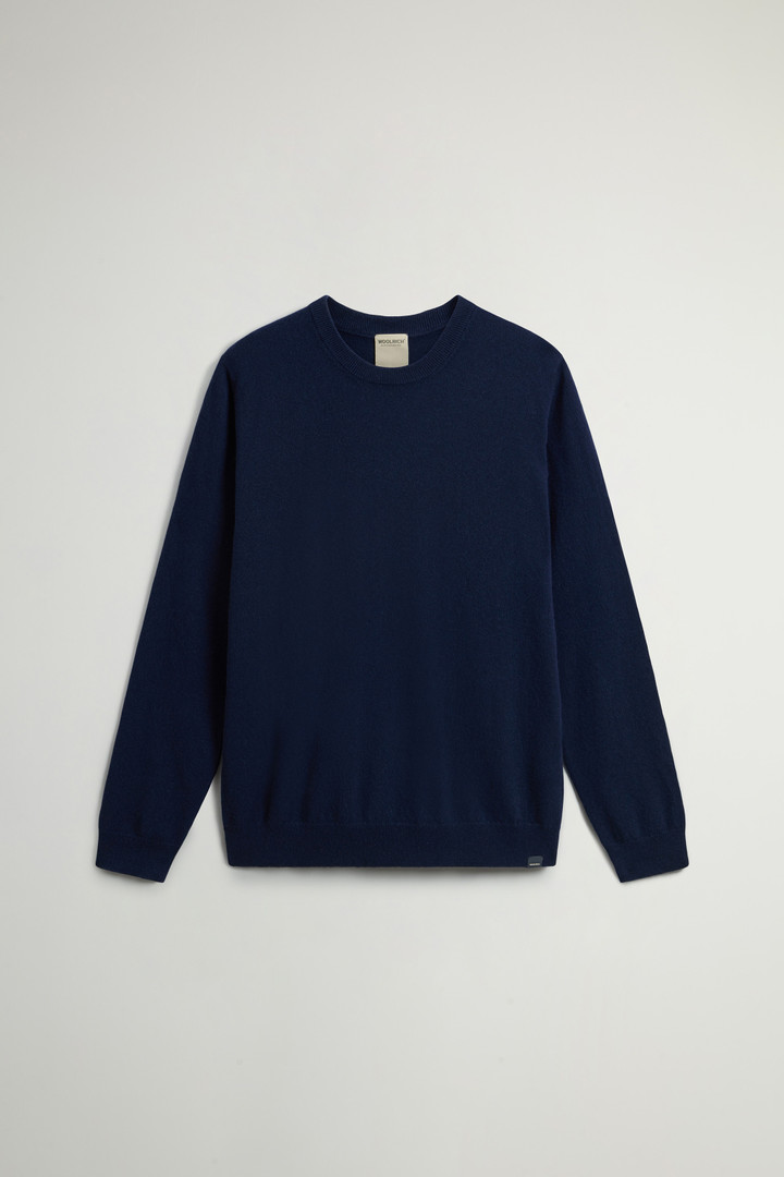 Pullover mit Rundhalsausschnitt aus reiner Kaschmirwolle Blau photo 5 | Woolrich